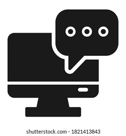 Pixel perfect bubble text chat notification icon. Vector  illustration