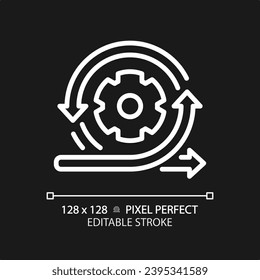 Pixel perfect editable agile development icon, isolated vector, product management thin line illustration.