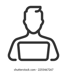 Pixel perfect, editable stroke, up scalable, line, vector bloop icon.