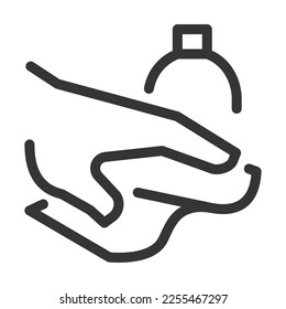 Pixel perfect, editable stroke, up scalable, line, vector bloop icon.