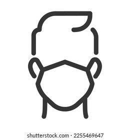 Pixel perfect, editable stroke, up scalable, line, vector bloop icon.