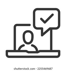Icono de trazo perfecto, editable, de línea ascendente, de vectores.