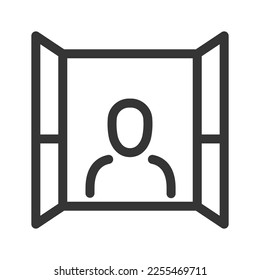 Pixel perfect, editable stroke, up scalable, line, vector bloop icon.