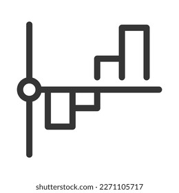 Pixel perfect, editable stroke, up scalable, line, vector bloop icon.