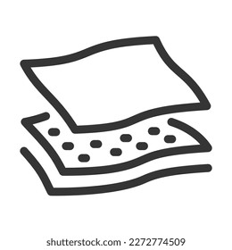 Pixel perfect, editable stroke, up scalable, line, vector bloop icon.