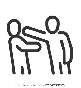 Pixel perfect, editable stroke, up scalable, line, vector bloop icon.
