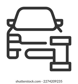 Pixel perfect, editable stroke, up scalable, line, vector bloop icon.