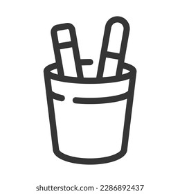 Pixel perfect, editable stroke, up scalable, line, vector bloop icon.
