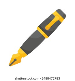 Pixel perfect fountain pen icon, perfect for writing, elegance, and professionalism