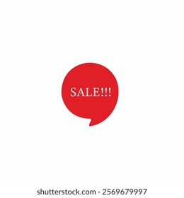 Pixel perfect icon of sale. Red sale icon isolated on white background.