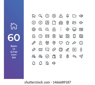 Pixel Perfect Icon Set with Beautiful Hnadcrafted Basic UI Icon Set