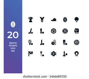 Pixel Perfect Icon Set with Beautiful Hnadcrafted Sports Icon Set