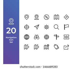 Pixel Perfect Icon Set with Beautiful Hnadcrafted Navigation Icon Set