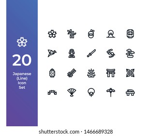 Pixel Perfect Icon Set with Beautiful Hnadcrafted Japanese Icon Set