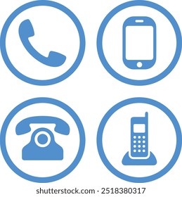 Pixel perfect icon set of contact, communication, call, phone, telephone, connection, service, business. Thin line icons flat vector illustrations isolated on white transparent background