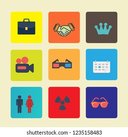 Pixel perfect icon set with entertainment 