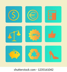 Pixel perfect icon set with finance and business