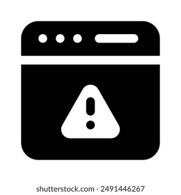 Pixel perfect icon of web error, ready to use vector