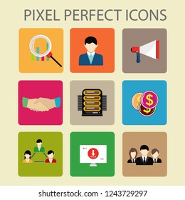 Pixel perfect icons with people,group,announcement,hr,management and web icon
