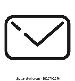 Pixel perfect inbox mail message letter icon. vector illustration