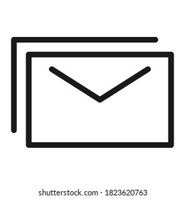 Pixel perfekte E-Mail-Nachricht oder Brief-Symbol. Vektorgrafik