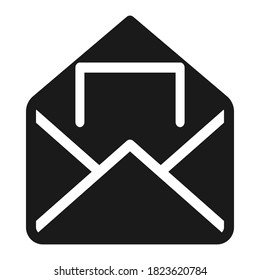 Pixel perfect inbox mail message or letter icon. vector illustration