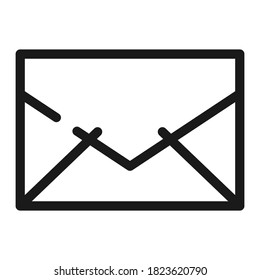 Pixel perfect inbox mail message or letter icon. vector illustration