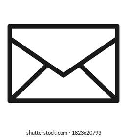 Pixel perfecto mensaje de correo de entrada o icono de carta. ilustración vectorial