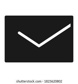 Pixel perfecto mensaje de correo de entrada o icono de carta. ilustración vectorial