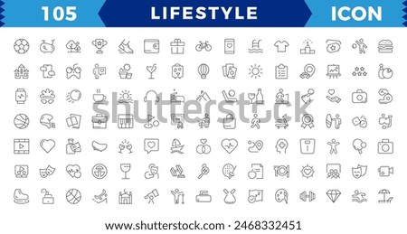 Pixel Perfect Lifestyle web icon set in line style. Healthcare, healthy lifestyle, health, diet, healthy food, exercise, sleep, collection. Vector illustration.Editable stroke.
