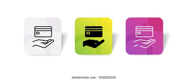 pixel perfect payment financial assurance icon set in line, solid, glyph, 3d gradient style