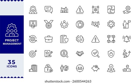 Pixel Perfect ,Project Management Icon Sethuman resource, management, development,marketing, strategy, planning.
