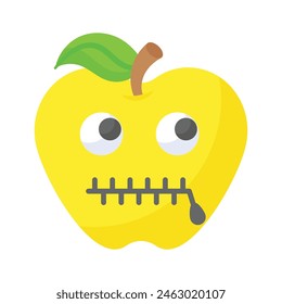 Pixel perfect secret emoji icon design, ready to use vector