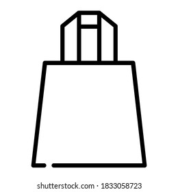 Pixel perfekte Shopping-Taschen-Symbol. Vektorgrafik