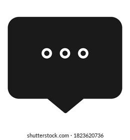 Pixel perfect speech bubble, text chat notification icon. Vector  illustration