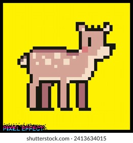 Pixel perfect vector with mouse deer animal shape