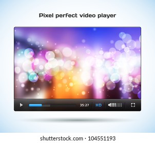 Pixel perfect video player for web. Easy re size and edit. Pause icon included.