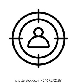 Pixel perfector icon of target audience, scalable and easy to use vector