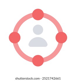 Icono de perfeccionador de píxeles de audiencia objetivo, escalable y fácil de usar Vector