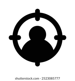 Icono de perfeccionador de píxeles de audiencia objetivo, escalable y fácil de usar Vector