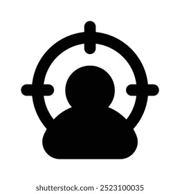 Icono de perfeccionador de píxeles de audiencia objetivo, escalable y fácil de usar Vector