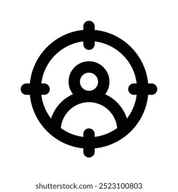 Pixel perfector icon of target audience, scalable and easy to use vector