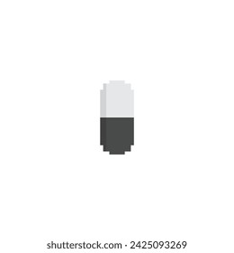 pixel pill  icon.  Vector pixel art medicine 8 bit logo for game
