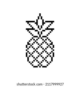 pixel pineapple icon vector 8 bit