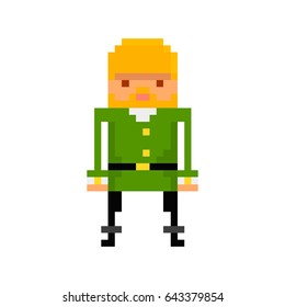 Pixel pirate for games and mobile applications. 8-bit character.