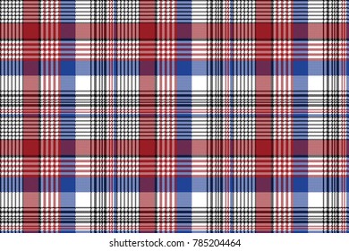 Pixel plaid fabric seamless check pattern. Flat design. Vector illustration.