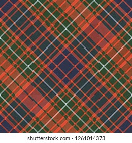 Pixel plaid tartan seamless background. Vector illustration.