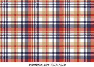 Pixel plaid textile tartan seamless pattern. Vector illustration.