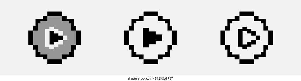 Pixel play button for video player