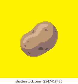 pixel potato, vector illustration on isolated background.
